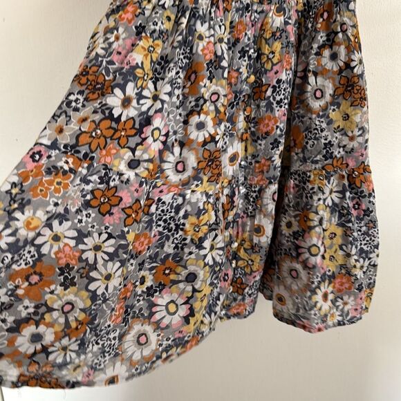 American Eagle Floral Button-Front Puff Sleeve‎ Tie-Back Mini Dress XS - Picture 5 of 13
